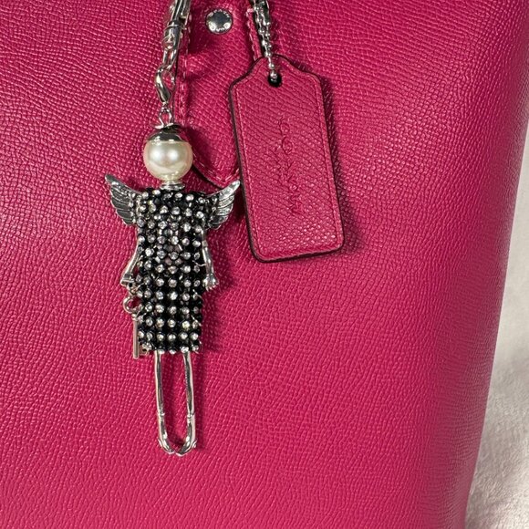 Coach Gallery Tote in Fuchsia with Scarf and Charm (2004) - Picture 2 of 11